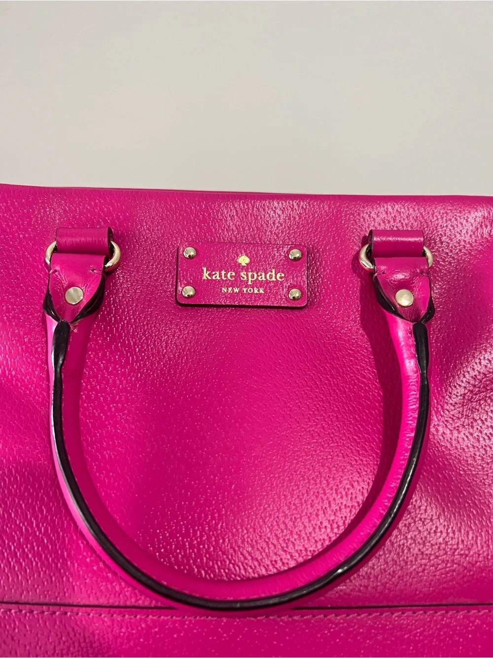 kate spade Hot Pink Pebbled Leather Satchel